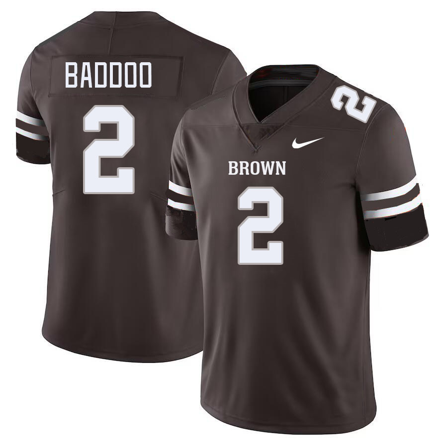 Men-Youth #2 Samuel Baddoo 2023 Brown Bears College Football Jerseys Stitched-Brown